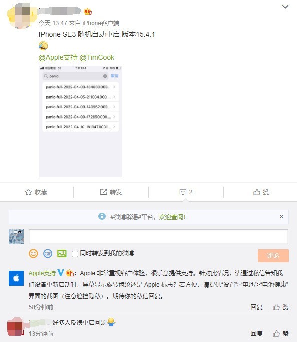 阿里苹果13维修分享iPhone SE 3重启死机怎么办 